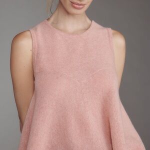 Anthropologie Soft 100% Cashmere Pullover in rose color